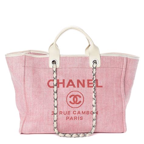 chanel deauville bag pink|chanel canvas large deauville tote.